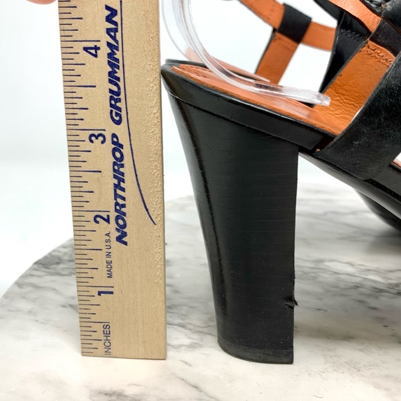 Via Spiga Ruslana Open Toe Black Minimalist Sandal 8 Summer Cocktail Resort Chic - Picture 13 of 16